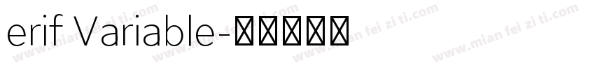 erif Variable字体转换